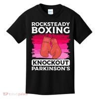Rock Steady Boxing Knock Out ParkinsonS Awareness Kids T-Shirt thumb 0