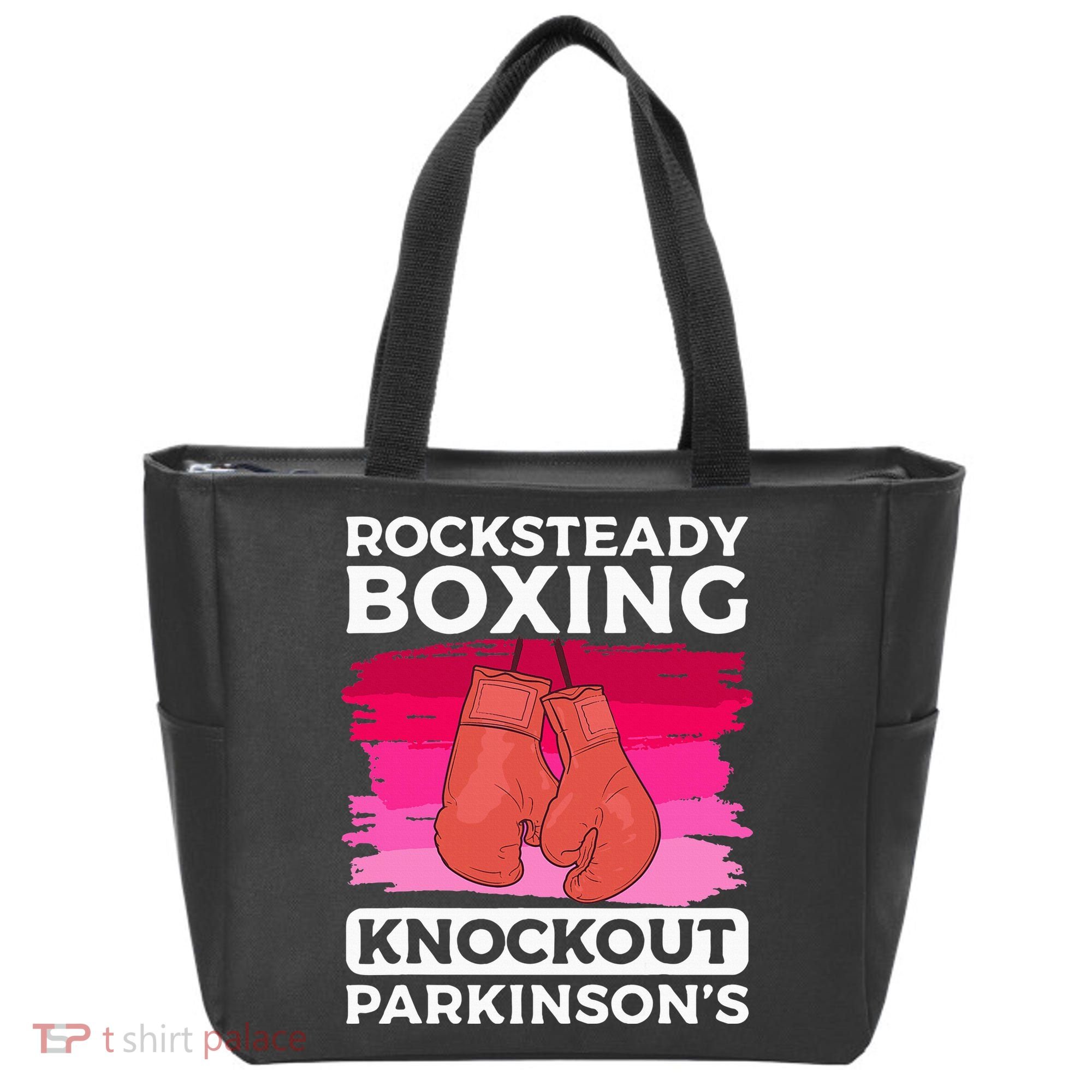Rock Steady Boxing Knock Out ParkinsonS Awareness Tote Bag