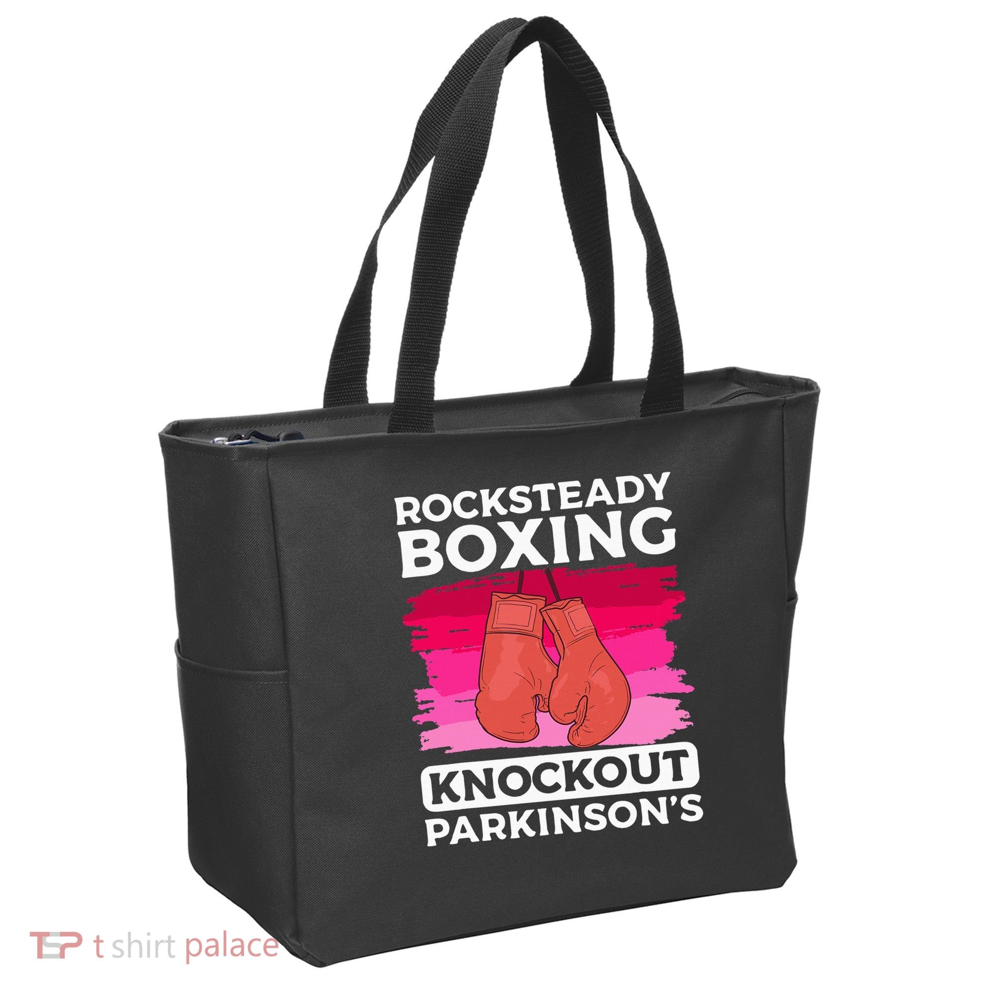 Rock Steady Boxing Knock Out ParkinsonS Awareness Tote Bag