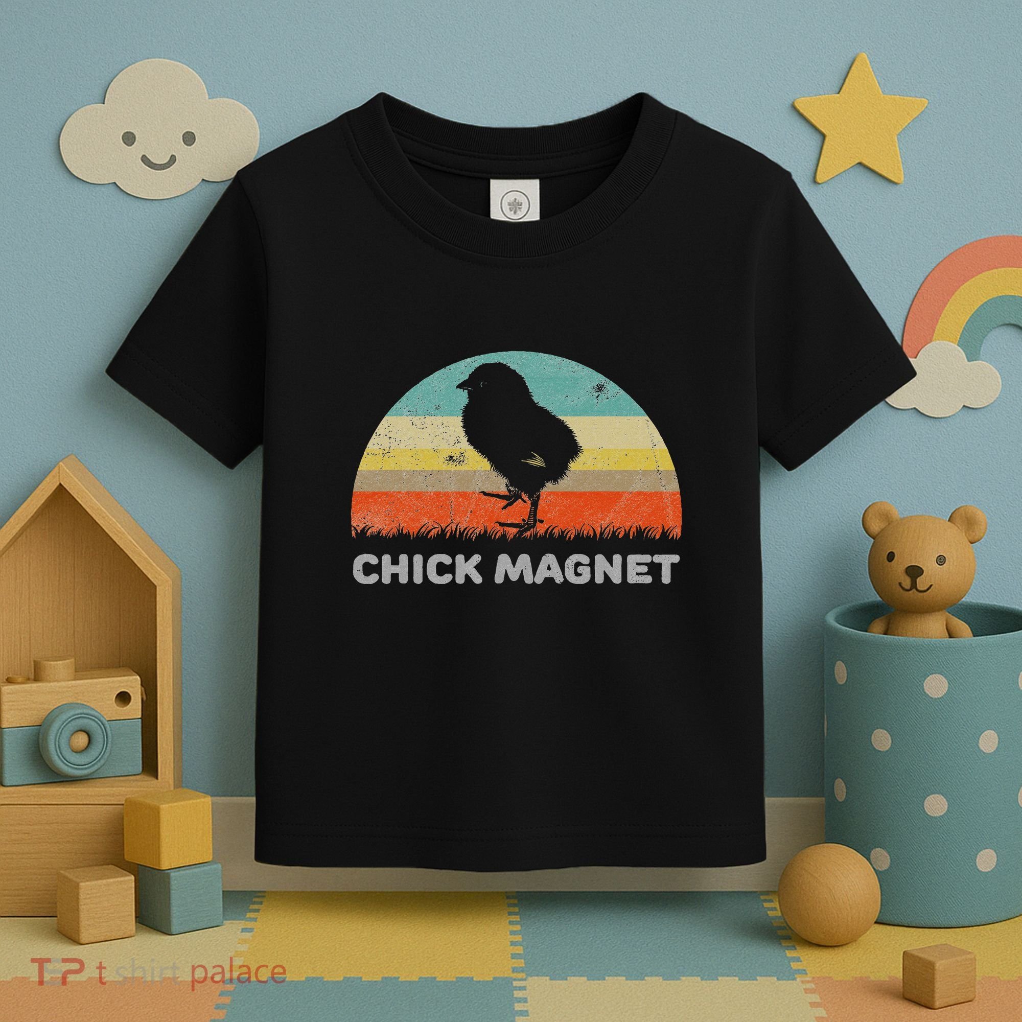Retro Style Chick Magnet Toddler T-Shirt