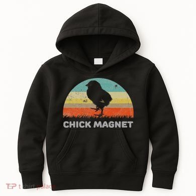Retro Style Chick Magnet Kids Hoodie