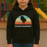 Retro Style Chick Magnet Kids Hoodie thumb 3