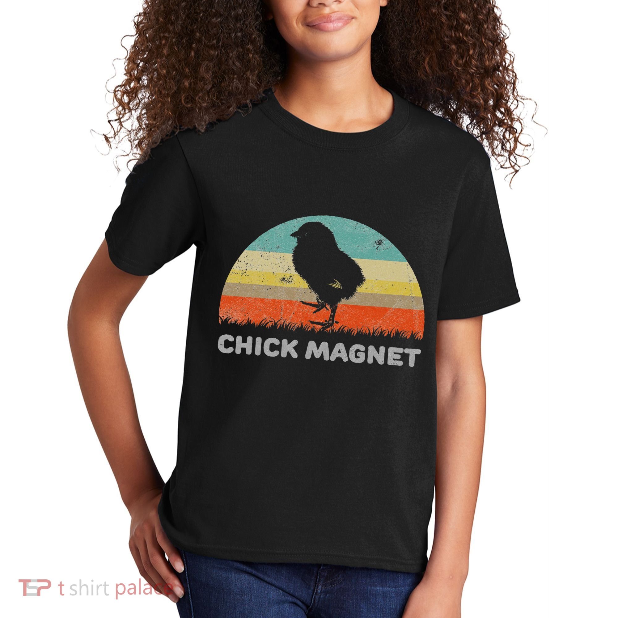Retro Style Chick Magnet Kids T-Shirt