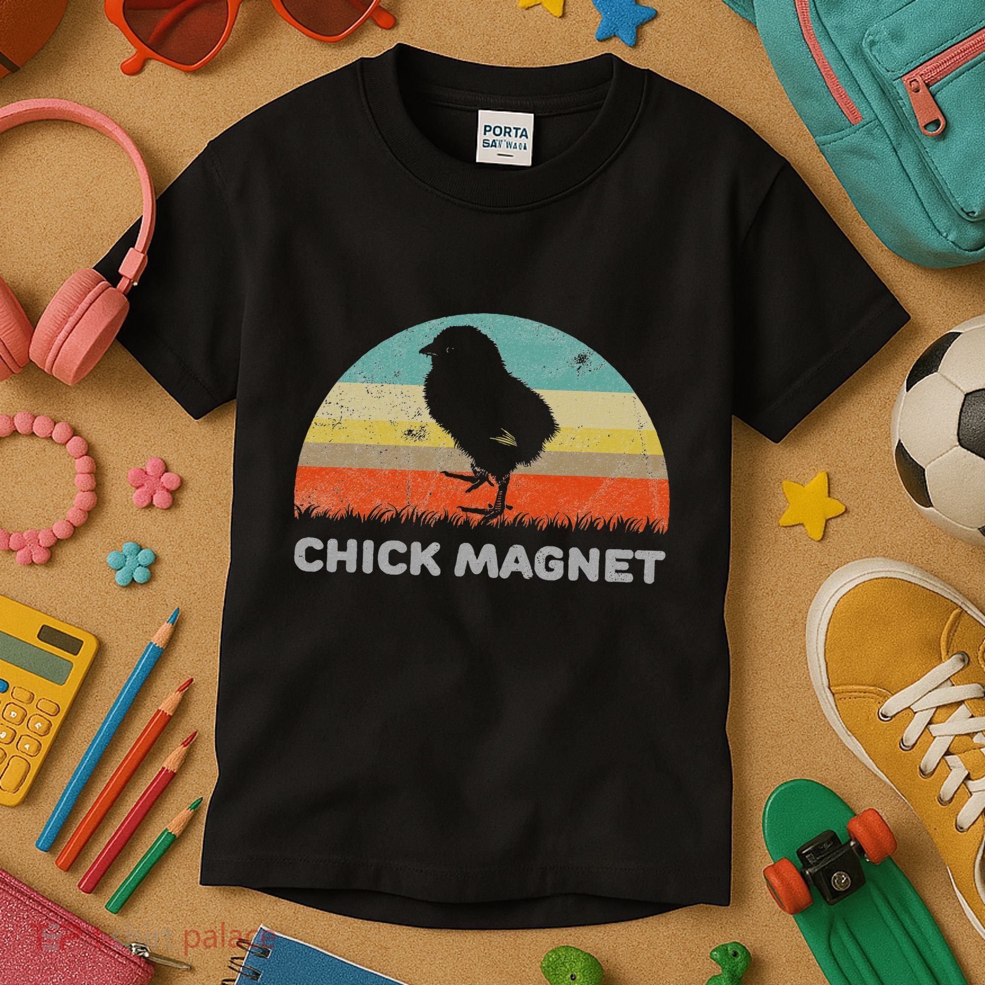 Retro Style Chick Magnet Kids T-Shirt
