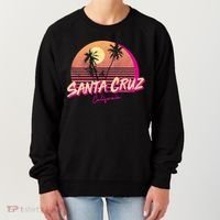 Retro Santa Cruz California Beach Sunset Gift Women's Sweatshirt thumb 0