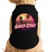 Retro Santa Cruz California Beach Sunset Gift Doggie Tank thumb 0