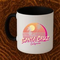 Retro Santa Cruz California Beach Sunset Gift Coffee Mug thumb 2