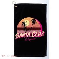 Retro Santa Cruz California Beach Sunset Gift Golf Towel thumb 0