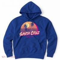 Retro Santa Cruz California Beach Sunset Gift Hoodie thumb 0