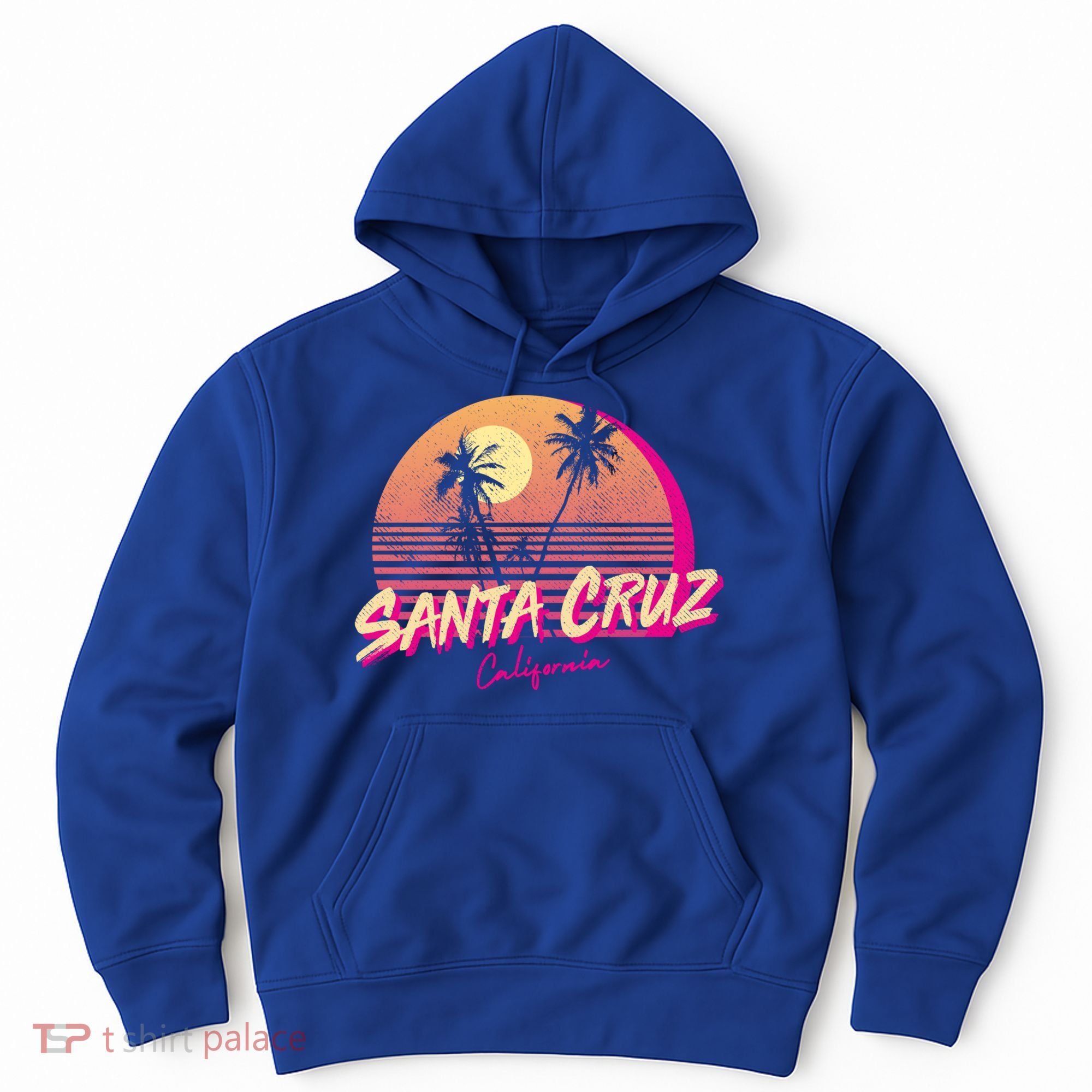 Retro Santa Cruz California Beach Sunset Gift Hoodie