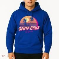 Retro Santa Cruz California Beach Sunset Gift Hoodie thumb 2