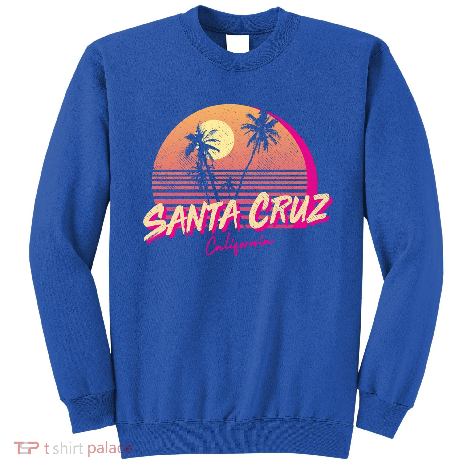 Retro Santa Cruz California Beach Sunset Gift Sweatshirt