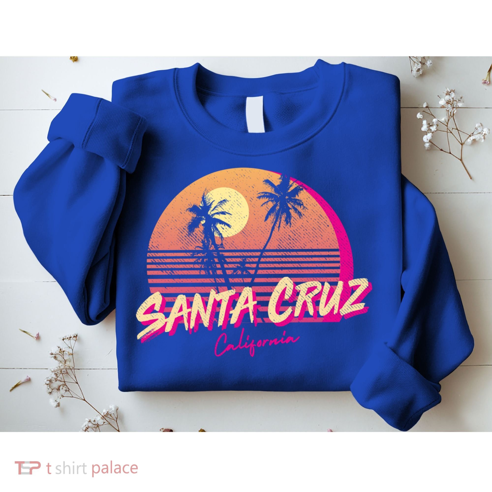 Retro Santa Cruz California Beach Sunset Gift Sweatshirt