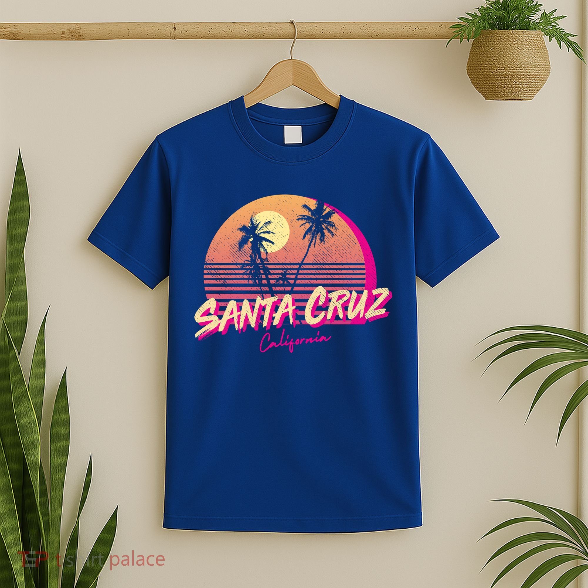 Retro Santa Cruz California Beach Sunset Gift T-Shirt