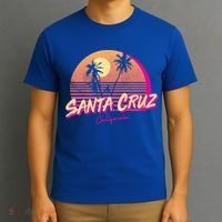 Retro Santa Cruz California Beach Sunset Gift T-Shirt thumb 3