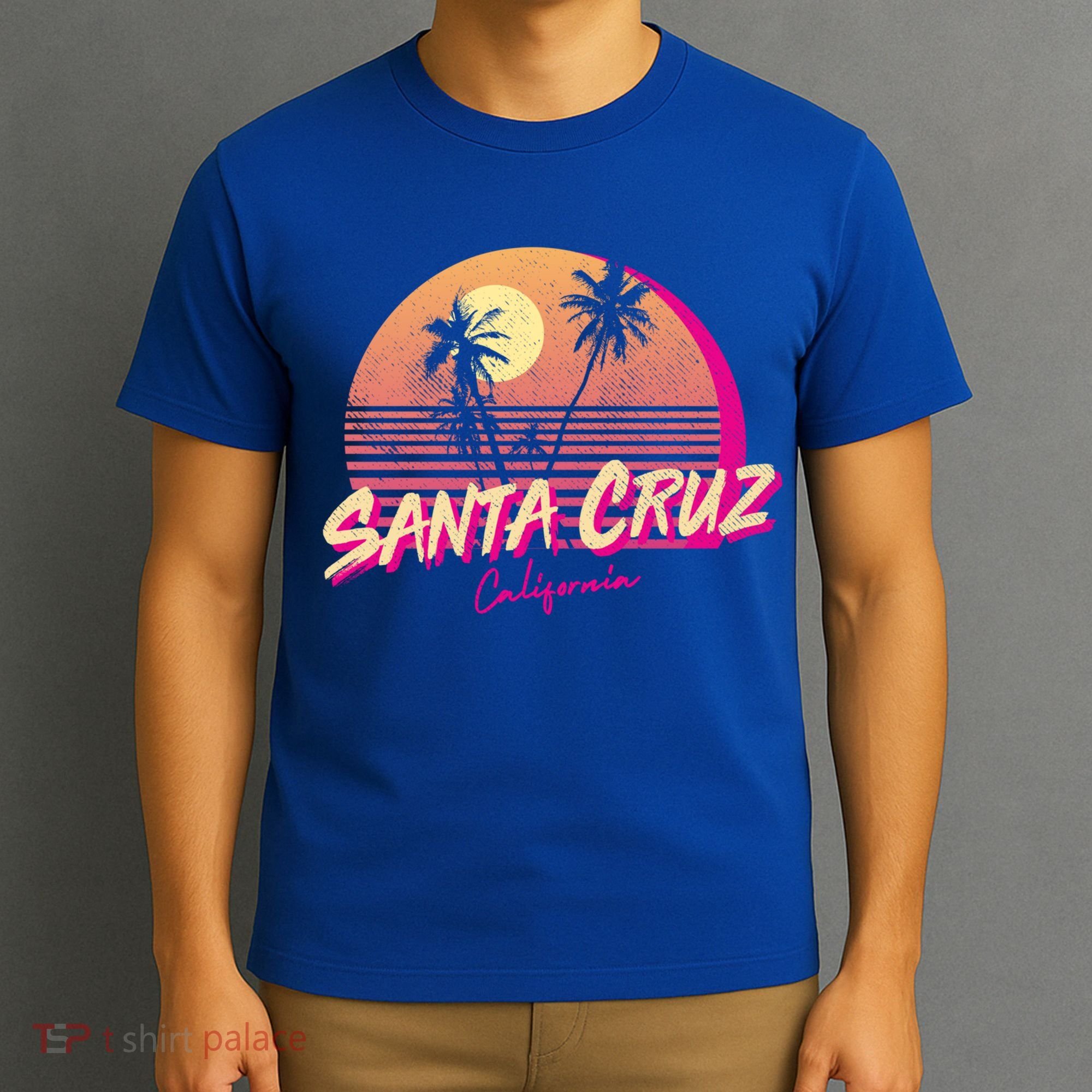 Retro Santa Cruz California Beach Sunset Gift T-Shirt
