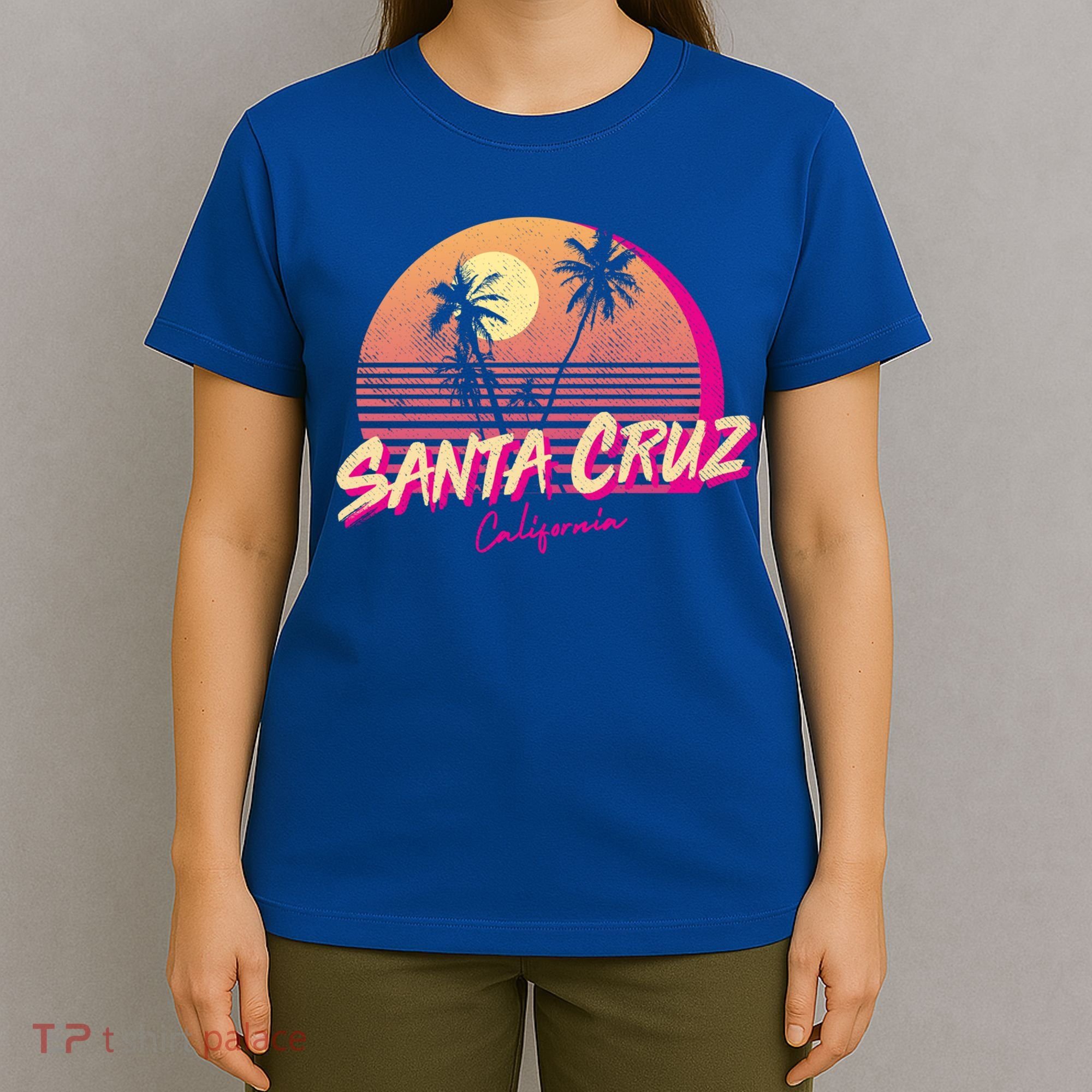 Retro Santa Cruz California Beach Sunset Gift T-Shirt