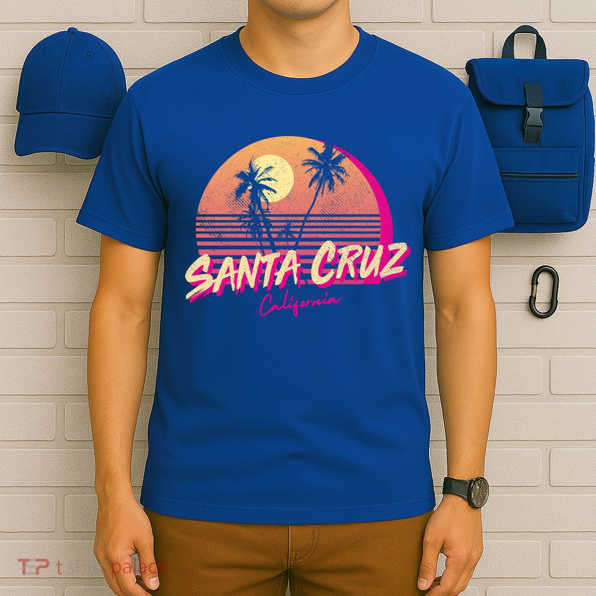 Retro Santa Cruz California Beach Sunset Gift T-Shirt
