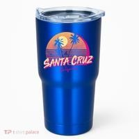 Retro Santa Cruz California Beach Sunset Gift Tumbler thumb 0