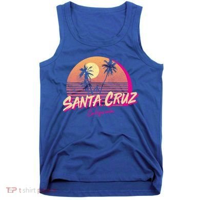 Retro Santa Cruz California Beach Sunset Gift Tank Top