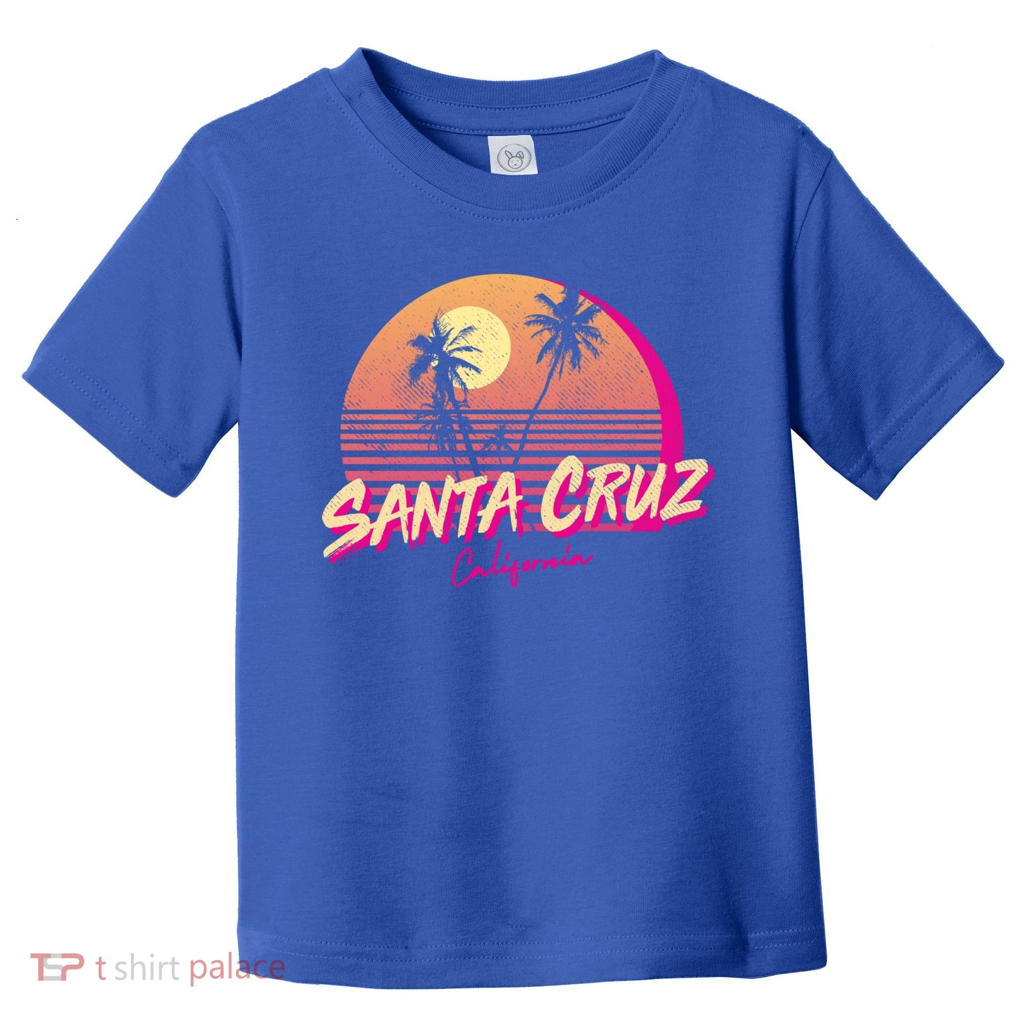 Retro Santa Cruz California Beach Sunset Gift Toddler T-Shirt