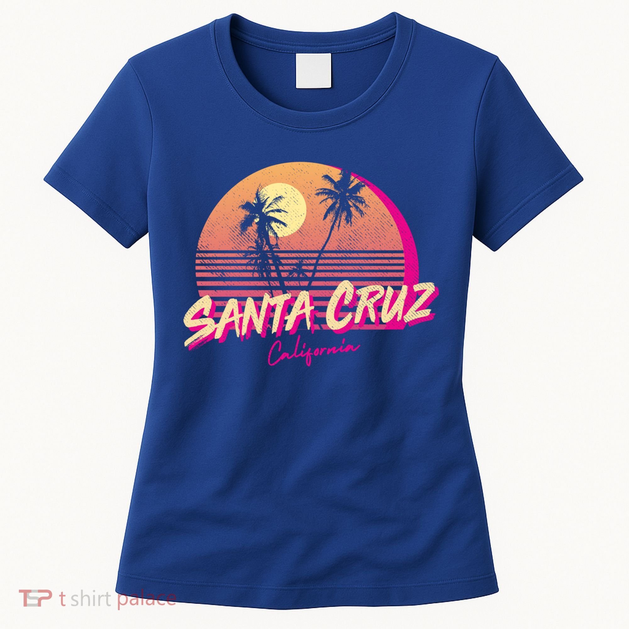Retro Santa Cruz California Beach Sunset Gift Women's T-Shirt