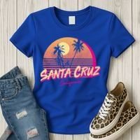 Retro Santa Cruz California Beach Sunset Gift Women's T-Shirt thumb 3