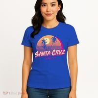 Retro Santa Cruz California Beach Sunset Gift Women's T-Shirt thumb 4