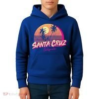 Retro Santa Cruz California Beach Sunset Gift Kids Hoodie thumb 4