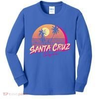 Retro Santa Cruz California Beach Sunset Gift Kids Long Sleeve Shirt thumb 0