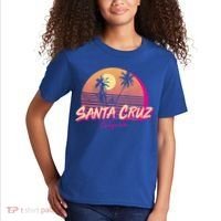 Retro Santa Cruz California Beach Sunset Gift Kids T-Shirt thumb 2