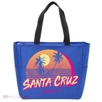 Retro Santa Cruz California Beach Sunset Gift Tote Bag thumb 0