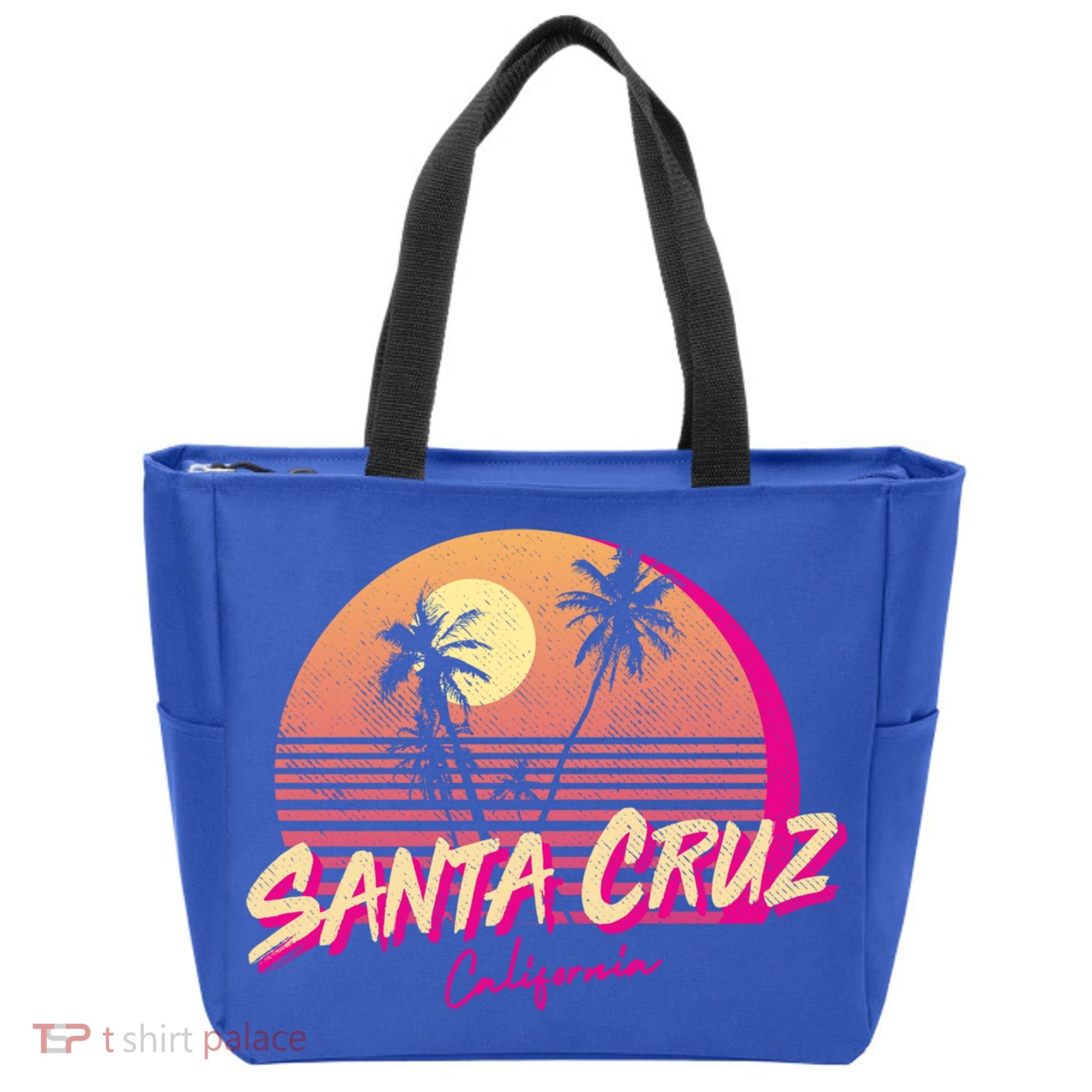 Retro Santa Cruz California Beach Sunset Gift Tote Bag