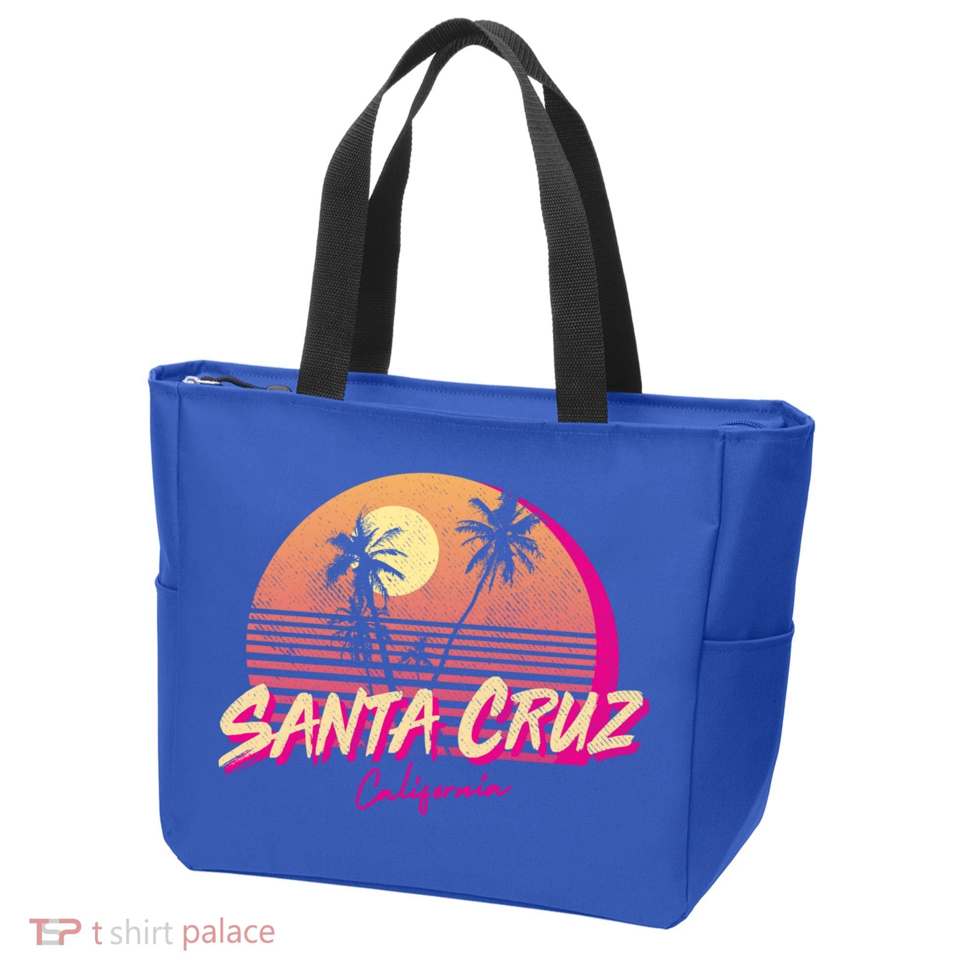 Retro Santa Cruz California Beach Sunset Gift Tote Bag
