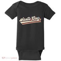 Retro Santa Cruz California Saying Surfer Baby Bodysuit thumb 0