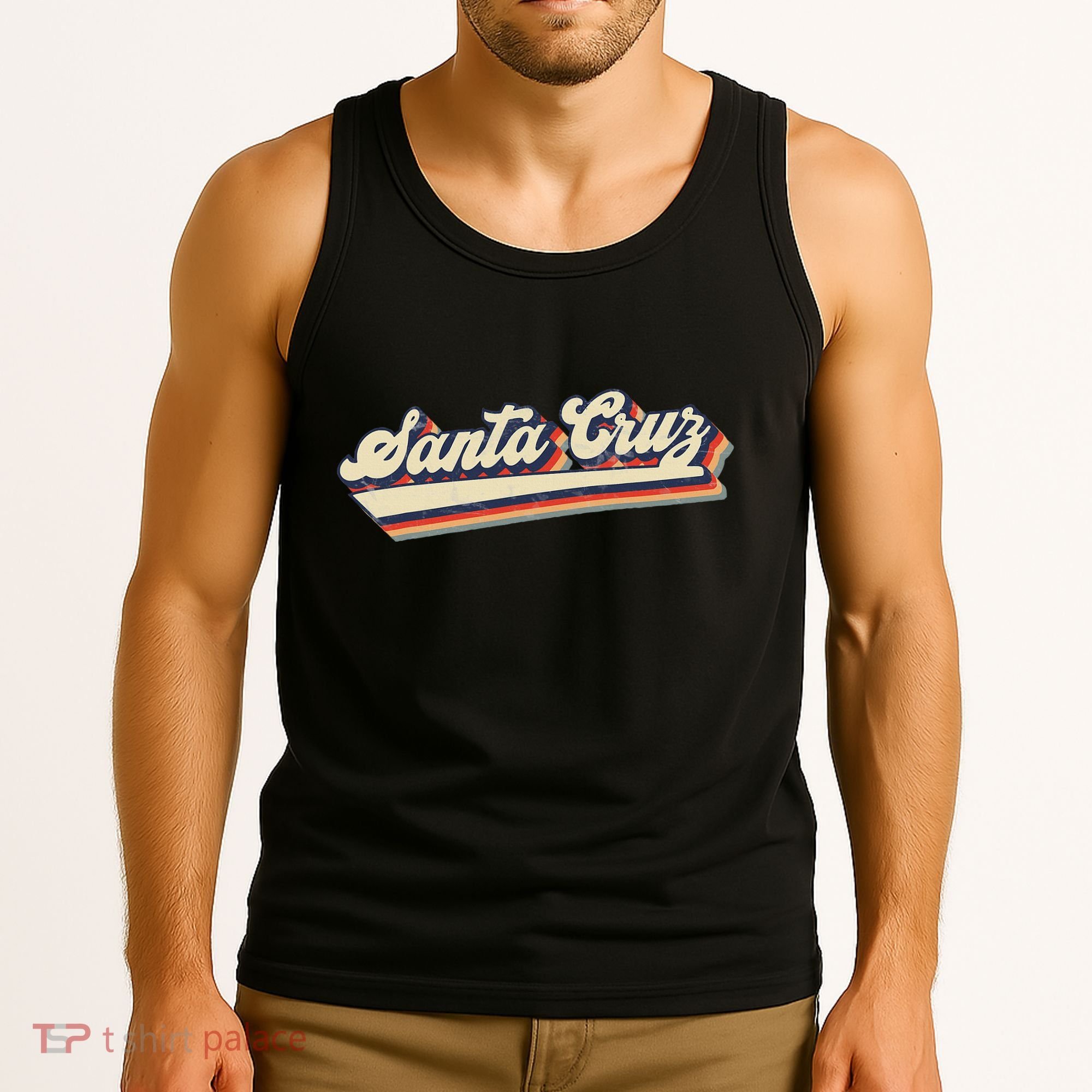 Retro Santa Cruz California Saying Surfer Tank Top