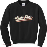 Retro Santa Cruz California Saying Surfer Kids Sweatshirt thumb 0