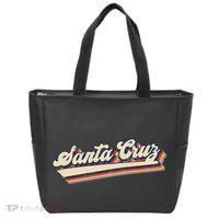 Retro Santa Cruz California Saying Surfer Tote Bag thumb 0