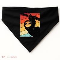 Retro Sloth Cute Sloth Lover Sloth USA-Made Doggie Bandana thumb 0