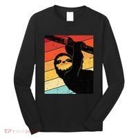 Retro Sloth Cute Sloth Lover Sloth Long Sleeve Shirt thumb 0