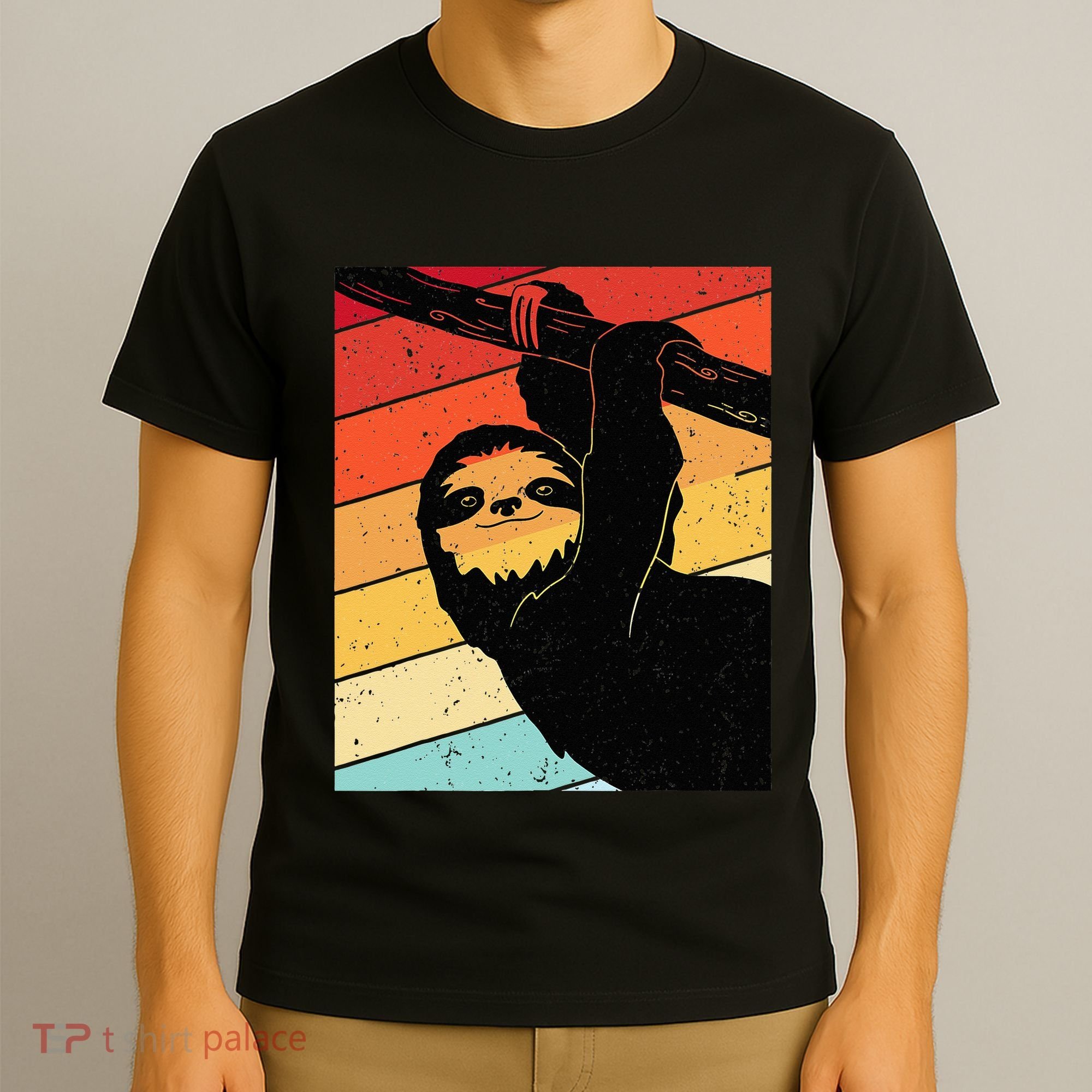 Retro Sloth Cute Sloth Lover Sloth T-Shirt