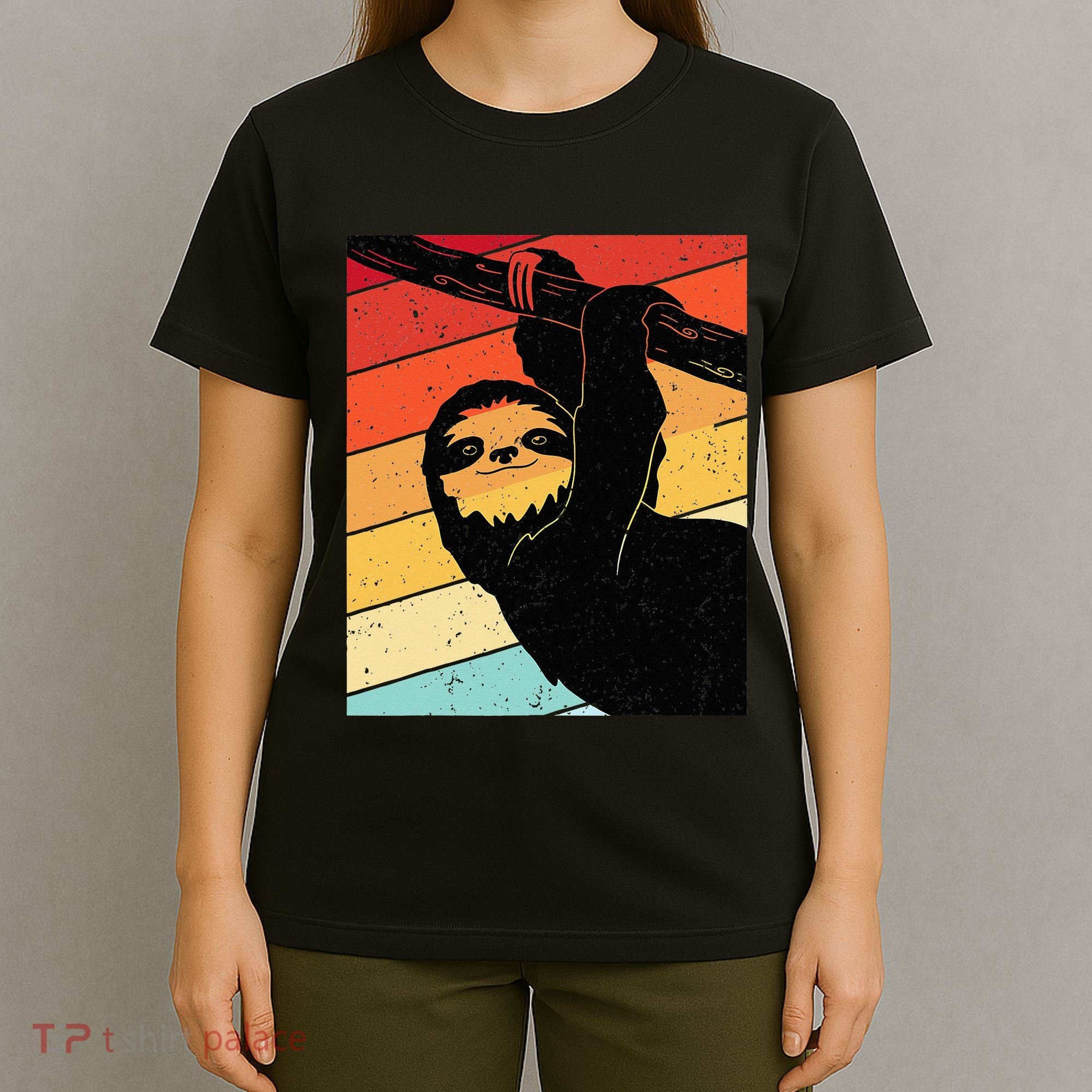 Retro Sloth Cute Sloth Lover Sloth T-Shirt