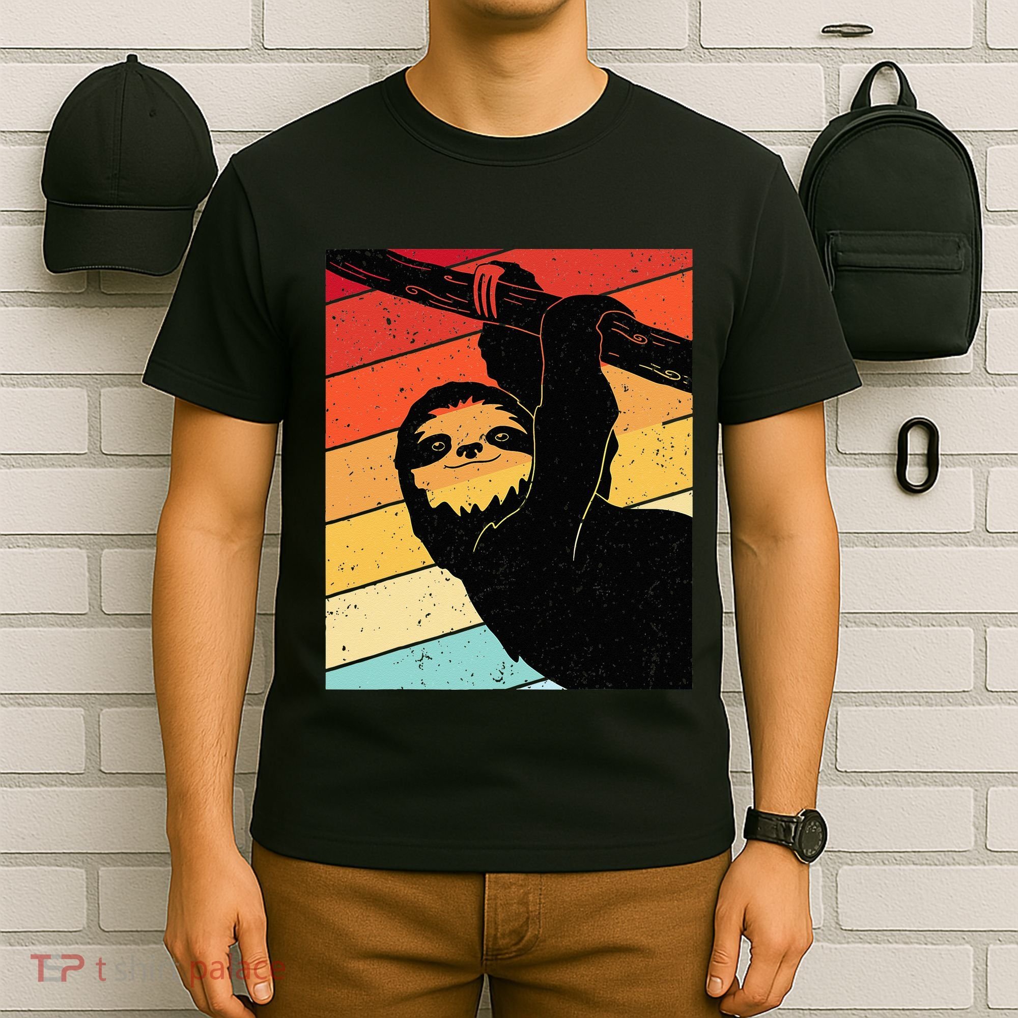 Retro Sloth Cute Sloth Lover Sloth T-Shirt