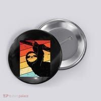 Retro Sloth Cute Sloth Lover Sloth Button thumb 0