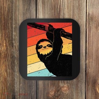 Retro Sloth Cute Sloth Lover Sloth Coaster