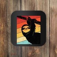 Retro Sloth Cute Sloth Lover Sloth Coaster thumb 0