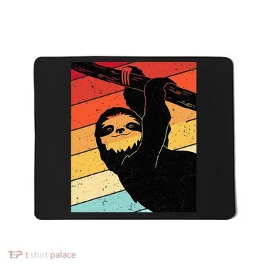 Retro Sloth Cute Sloth Lover Sloth Mousepad