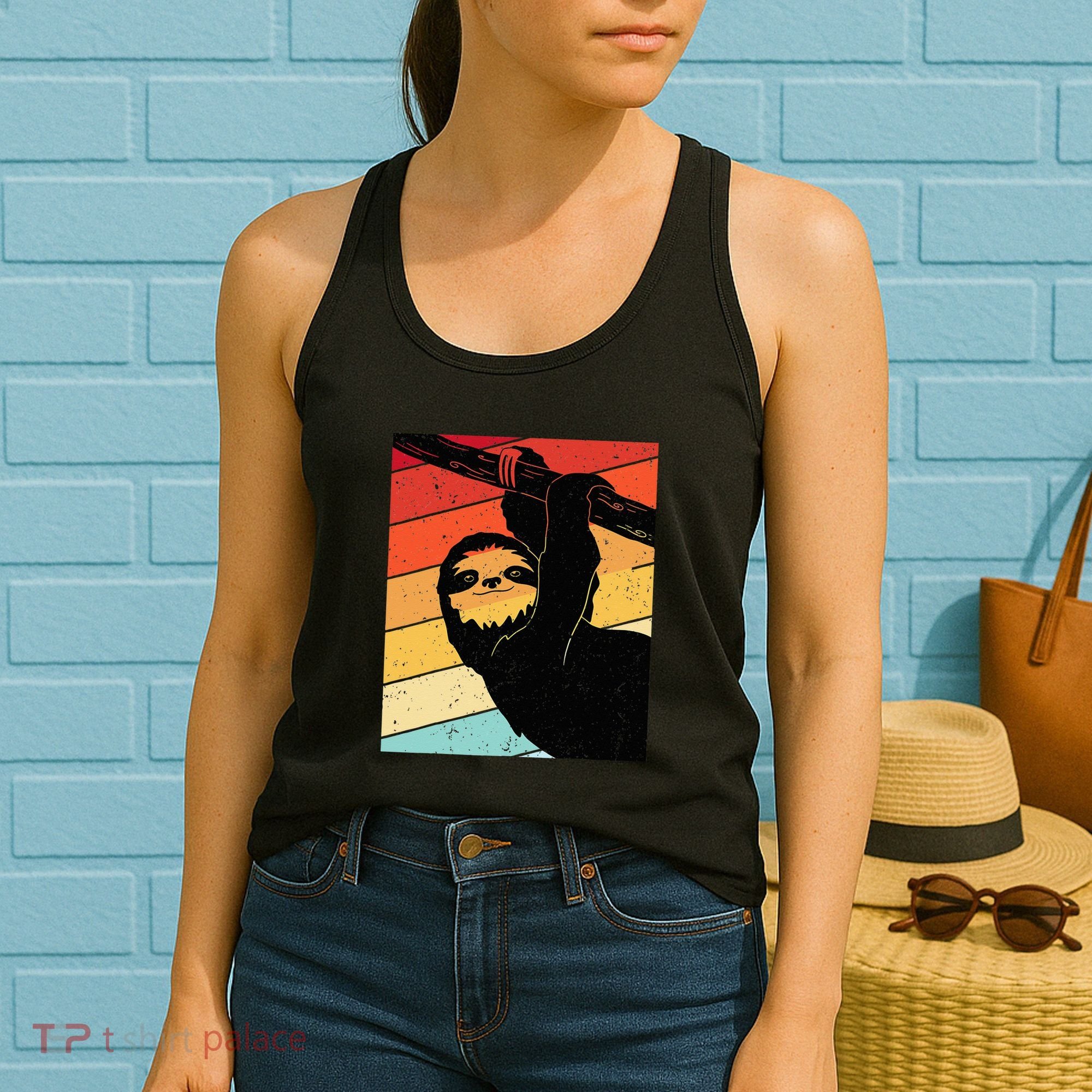 Retro Sloth Cute Sloth Lover Sloth Women's Tank Top