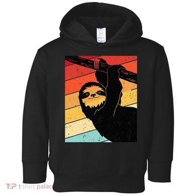 Retro Sloth Cute Sloth Lover Sloth Toddler Hoodie