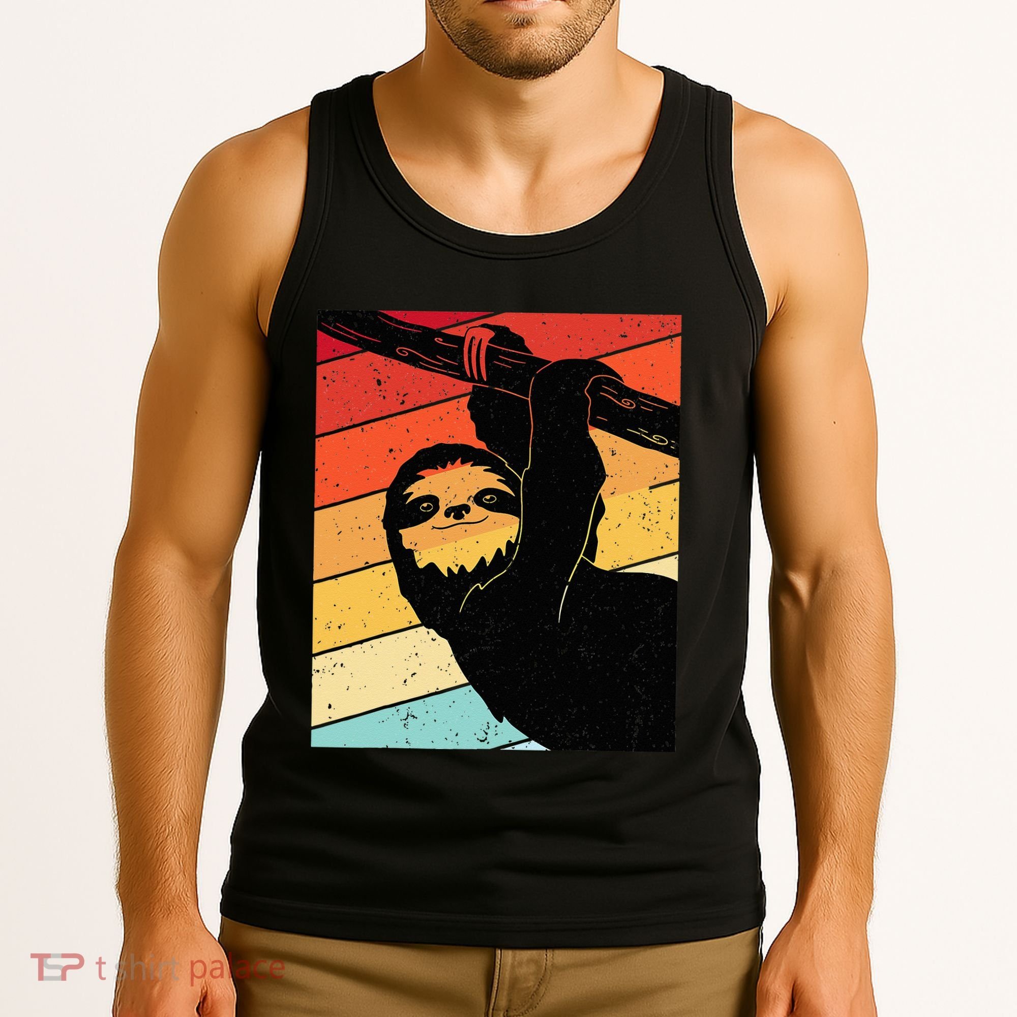 Retro Sloth Cute Sloth Lover Sloth Tank Top